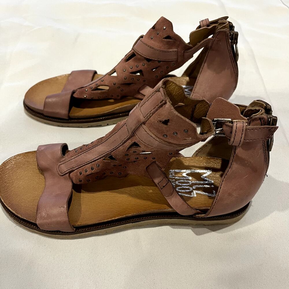 Miz Mooz Leather Embellished Sandals Taylor Blush 5M